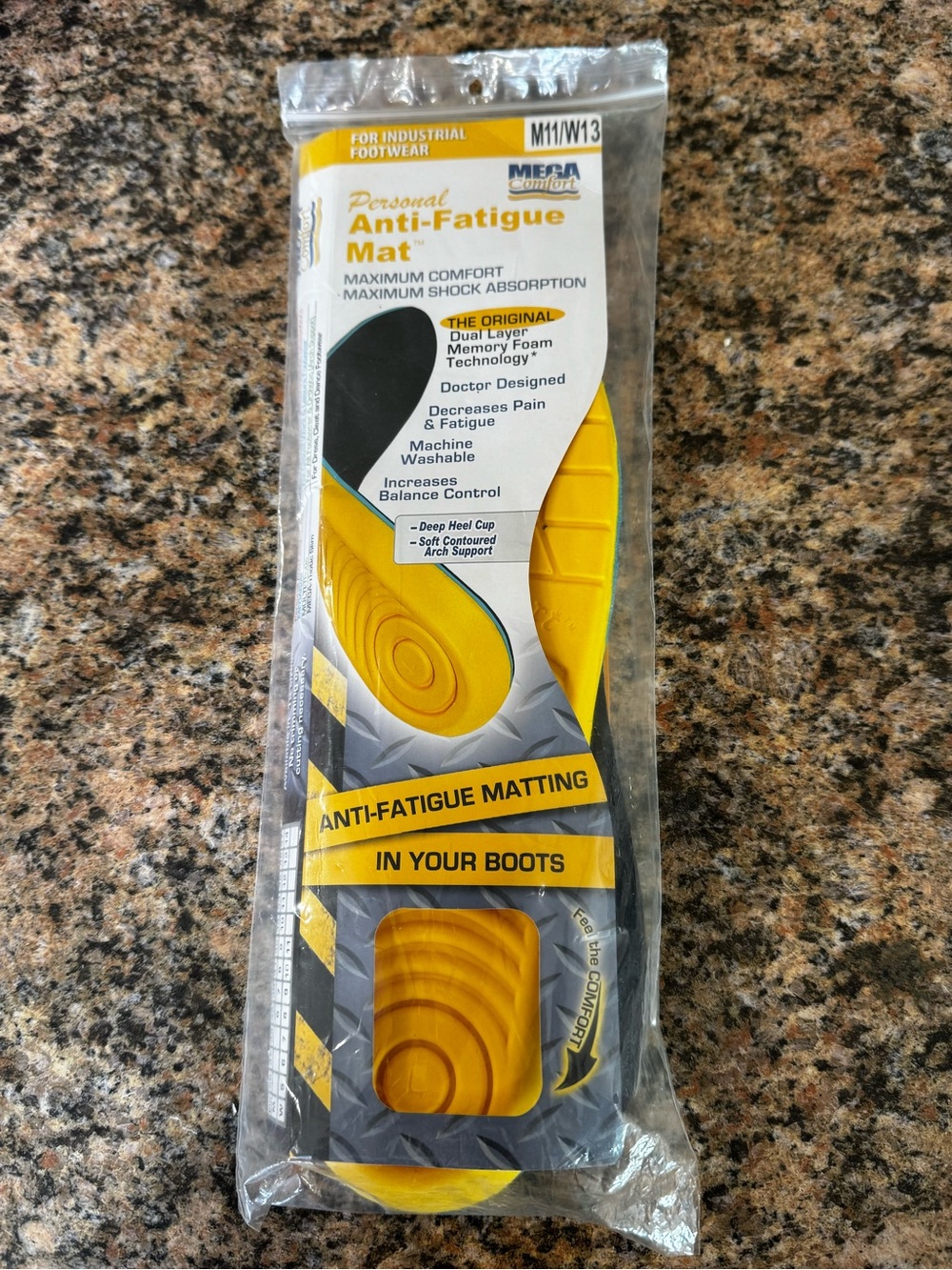 MEGAComfort Anti-Fatigue Foam Insoles Mens 11 Woman’s 13 Running Comfort boot